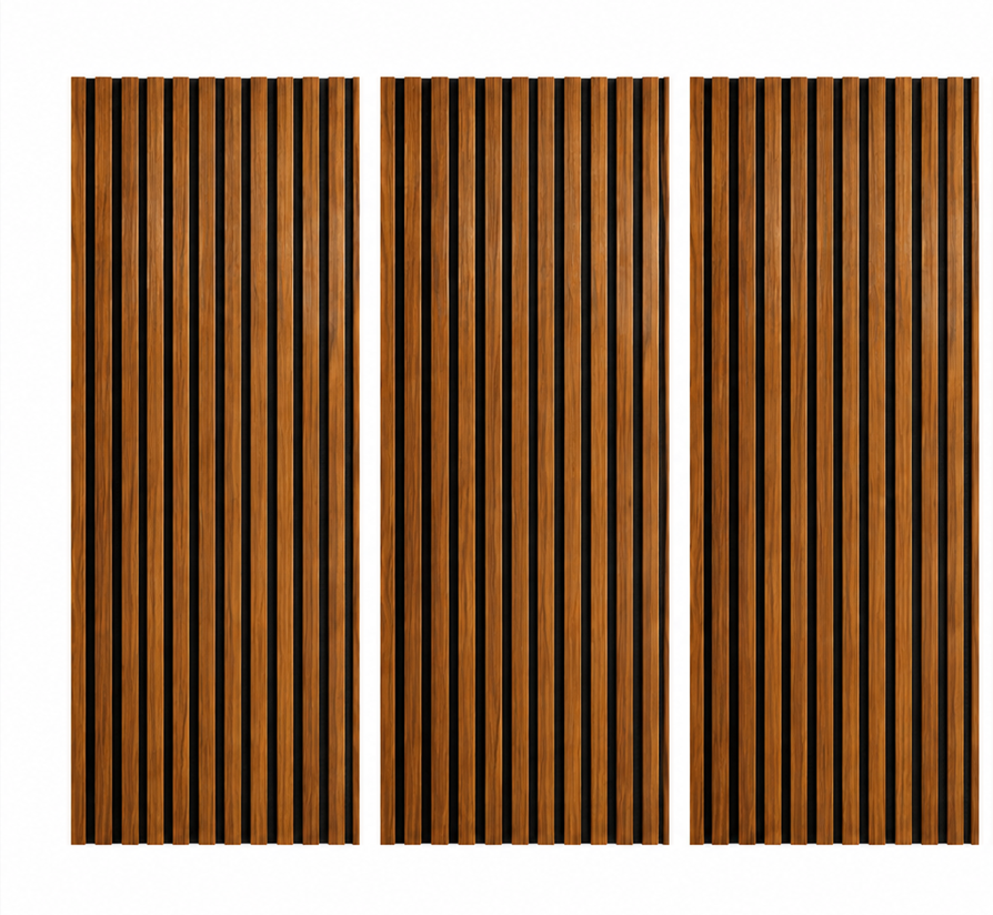District Signature Walnut Slat Panel 270 × 110 cm
