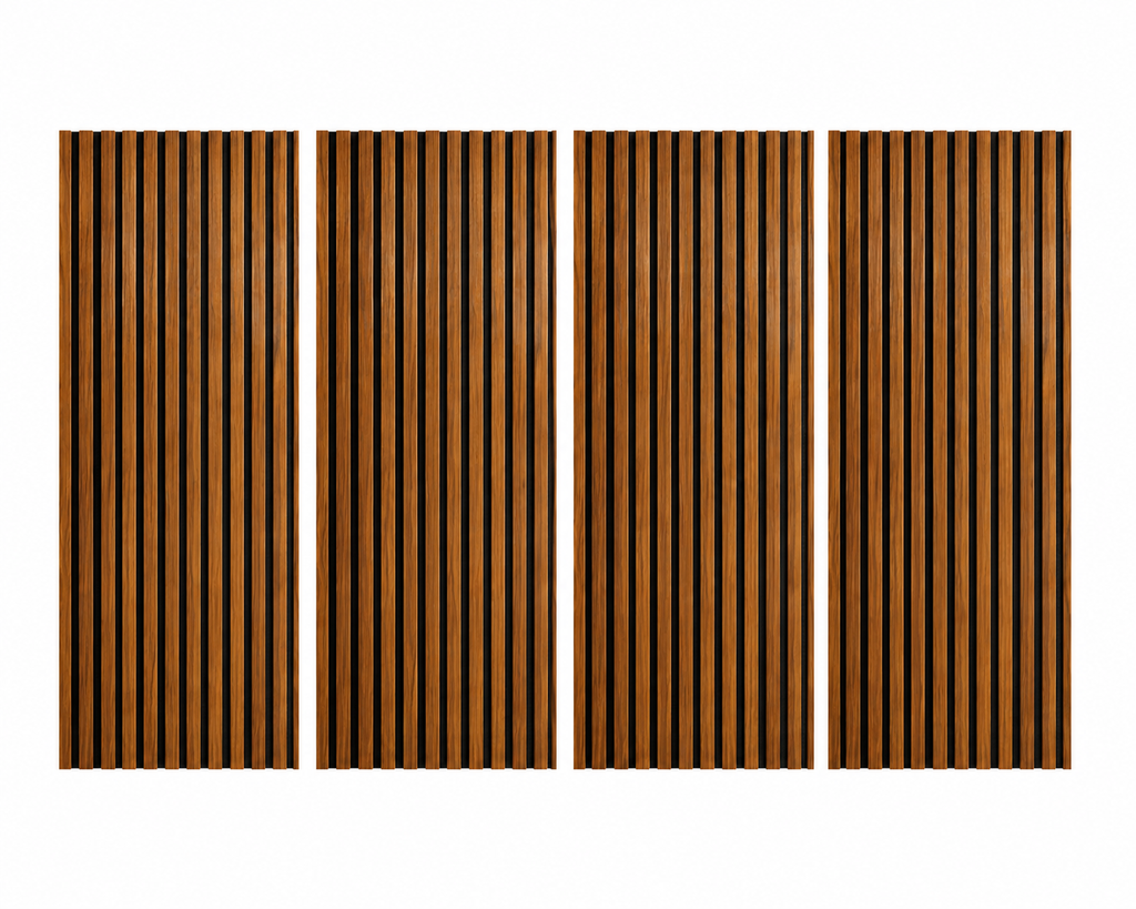 District Signature Walnut Slat Panel 270 × 110 cm