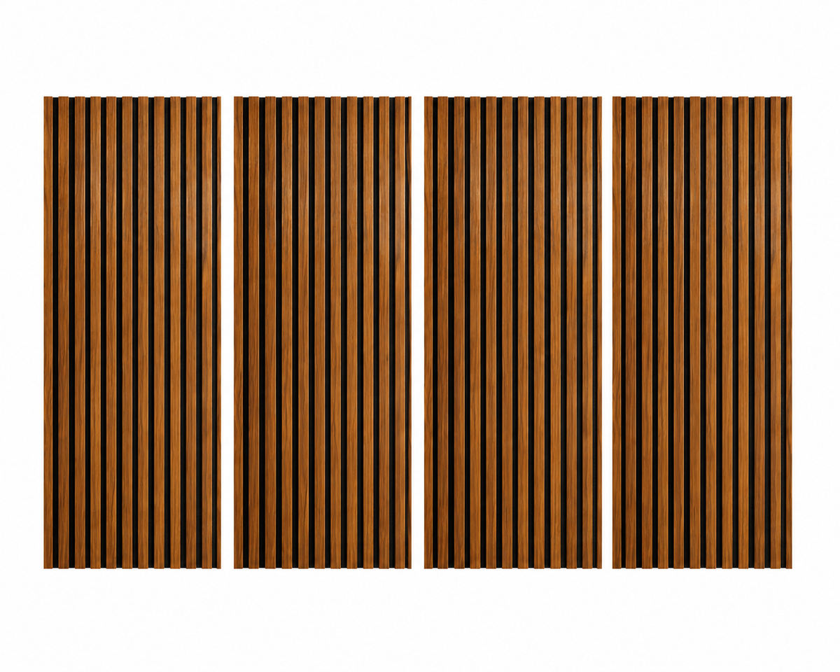 District Signature Walnut Slat Panel 270 × 110 cm