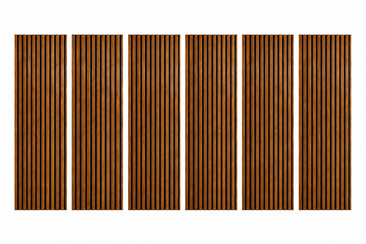 District Signature Walnut Slat Panel 270 × 110 cm