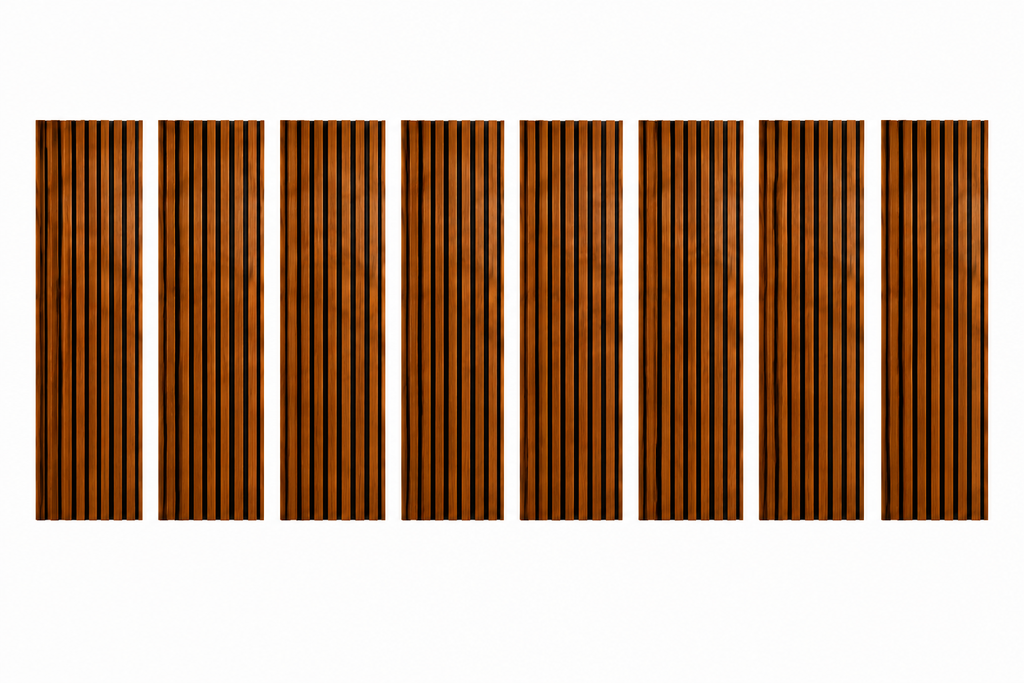 District Signature Walnut Slat Panel 270 × 110 cm