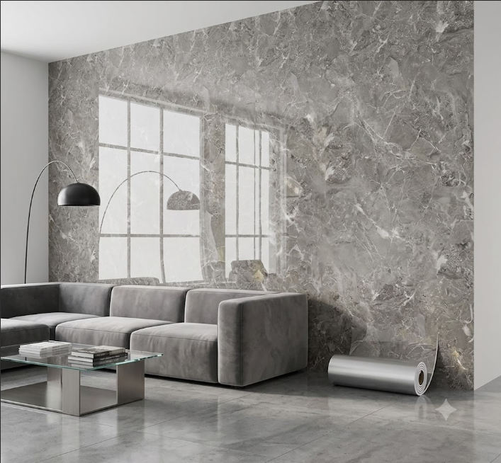1 Roll Marble Thick Foam Imitation Tile Self-Adhesive Wallpaper Bedroom Living Room Decoration Bathroom Waterproof Wall Sticker