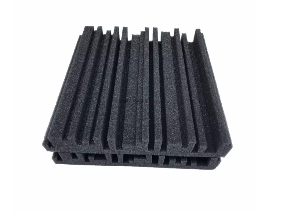 Make Friend 24Pcs 25x25x5cm Studio Acoustic Foam Sound Absorbing Noise Insulation Foam Soundproof Treatment Panels 12Black12Grey