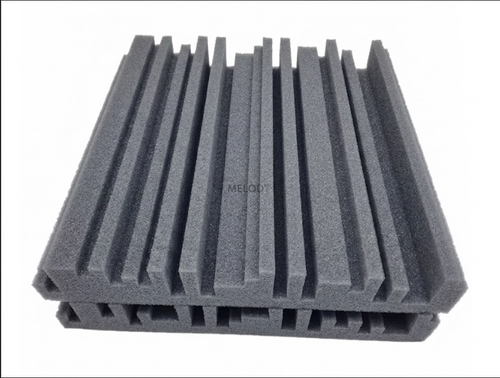 Make Friend 24Pcs 25x25x5cm Studio Acoustic Foam Sound Absorbing Noise Insulation Foam Soundproof Treatment Panels 12Black12Grey