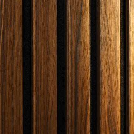 District Signature Walnut Slat Panel 270 × 110 cm